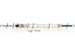 BENDIX 431093B trosas, stovėjimo stabdys 
 Stabdžių sistema -> Valdymo svirtys/trosai
483472