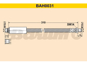 BARUM BAH0031 stabdžių žarnelė 
 Stabdžių sistema -> Stabdžių žarnelės
4806 92, 4806 C1