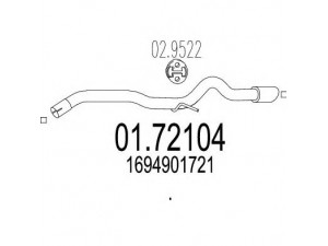 MTS 01.72104 išleidimo kolektorius 
 Išmetimo sistema -> Išmetimo vamzdžiai
1694901721