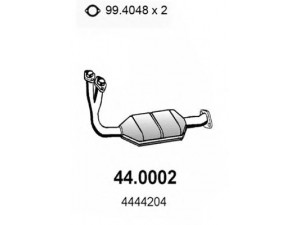 ASSO 44.0002 katalizatoriaus keitiklis 
 Išmetimo sistema -> Katalizatoriaus keitiklis
4444204