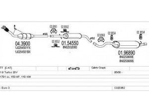 MTS C020362007201 išmetimo sistema 
 Išmetimo sistema -> Išmetimo sistema, visa
