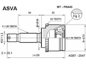 ASVA MT-PNA43 jungčių komplektas, kardaninis velenas 
 Ratų pavara -> Sujungimai/komplektas
MR470225, MR470226, MR336527, MR336528