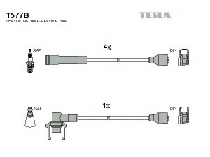 TESLA T577B uždegimo laido komplektas 
 Kibirkšties / kaitinamasis uždegimas -> Uždegimo laidai/jungtys
7700733764