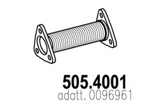 ASSO 505.4001 lanksti žarna, išmetimo sistema
96961