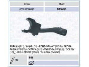 MAGNETI MARELLI 000050090010 vairo kolonėlės jungiklis 
 Vidaus įranga -> Rankinės/kojinės svirties sistema
4B0953503F, 1 108 821, 1108821