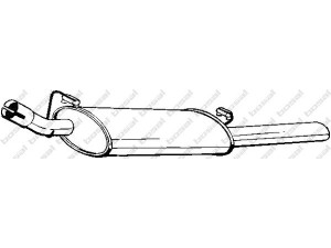 BOSAL 185-255 galinis duslintuvas 
 Išmetimo sistema -> Duslintuvas
8 52 343, 8 52 885, 90349969, 8 52 343