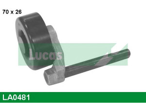 LUCAS ENGINE DRIVE LA0481 įtempiklio skriemulys, V formos rumbuotas diržas 
 Diržinė pavara -> V formos rumbuotas diržas/komplektas -> Įtempiklio skriemulys