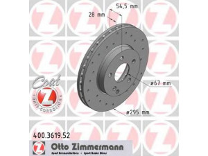 ZIMMERMANN 400.3619.52 stabdžių diskas 
 Dviratė transporto priemonės -> Stabdžių sistema -> Stabdžių diskai / priedai
211 421 08 1264, 211 421 0812