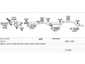 MTS C110252003982 išmetimo sistema 
 Išmetimo sistema -> Išmetimo sistema, visa