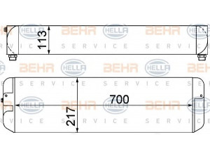 HELLA 8MO 376 949-311 alyvos aušintuvas, variklio alyva
1613 8366 00, 1613 8366 03