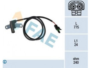 FAE 79145 impulso jutiklis, smagratis; RPM jutiklis, variklio valdymas 
 Elektros įranga -> Jutikliai
77 00 739 787, 77 00 739 791