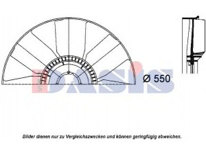 AKS DASIS 408002N ventiliatoriaus ratas, variklio aušinimas 
 Aušinimo sistema -> Radiatoriaus ventiliatorius
500353523, 5003535523, 9042050506