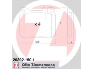 ZIMMERMANN 20392.150.1 stabdžių trinkelių rinkinys, diskinis stabdys 
 Techninės priežiūros dalys -> Papildomas remontas
000 420 6320, 000 420 6420, 000 420 6820
