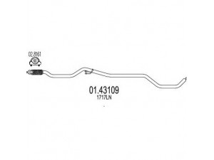 MTS 01.43109 išleidimo kolektorius 
 Išmetimo sistema -> Išmetimo vamzdžiai
1717LN