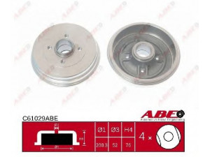 ABE C61029ABE stabdžių būgnas 
 Stabdžių sistema -> Būgninis stabdys -> Stabdžių būgnas
43206AX650