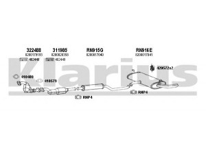 KLARIUS 721068U išmetimo sistema 
 Išmetimo sistema -> Išmetimo sistema, visa