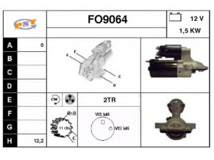 SNRA FO9064 starteris 
 Elektros įranga -> Starterio sistema -> Starteris
1120214, 1140111, 1S7U11000AB, 1S7U11000AC