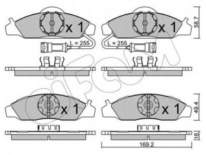 CIFAM 822-368-0 stabdžių trinkelių rinkinys, diskinis stabdys 
 Techninės priežiūros dalys -> Papildomas remontas
481 300 51 00, 481 300 5100