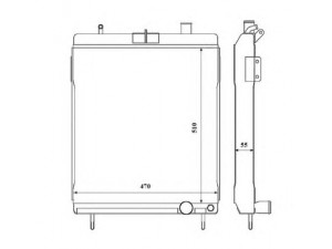 NRF 58406 radiatorius, variklio aušinimas 
 Aušinimo sistema -> Radiatorius/alyvos aušintuvas -> Radiatorius/dalys
4165000603