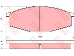 TRW GDB251 stabdžių trinkelių rinkinys, diskinis stabdys 
 Techninės priežiūros dalys -> Papildomas remontas
41060C7194, 41060T7893, D1060C7192