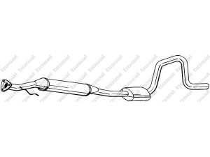 BOSAL 286-079 vidurinis duslintuvas 
 Išmetimo sistema -> Duslintuvas
WCE000500, WCE105310