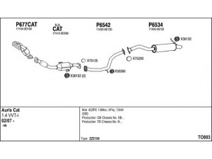 FENNO TO803 išmetimo sistema 
 Išmetimo sistema -> Išmetimo sistema, visa