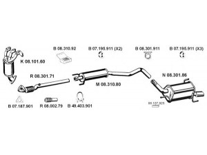 EBERSPÄCHER 082541 išmetimo sistema 
 Išmetimo sistema -> Išmetimo sistema, visa