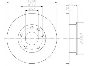 HELLA PAGID 8DD 355 101-341 stabdžių diskas 
 Stabdžių sistema -> Diskinis stabdys -> Stabdžių diskas
251407615B, 251407615Q, 251407615B