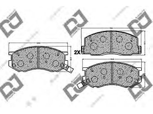 DJ PARTS BP1049 stabdžių trinkelių rinkinys, diskinis stabdys 
 Techninės priežiūros dalys -> Papildomas remontas
AY040-TY020, AY040TY020, 04465-28220