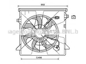 AVA QUALITY COOLING HY7557 ventiliatorius, radiatoriaus 
 Aušinimo sistema -> Oro aušinimas
253802W500