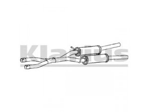KLARIUS 250687 vidurinis duslintuvas 
 Išmetimo sistema -> Duslintuvas
4B0253409AL, 4B0253409G, 4B0253409AL