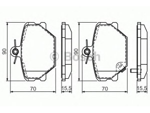 BOSCH 0 986 424 471 stabdžių trinkelių rinkinys, diskinis stabdys 
 Techninės priežiūros dalys -> Papildomas remontas
451 421 00 10, 451 421 01 10, A 451 421 00 10