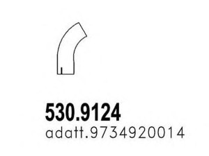 ASSO 530.9124 išleidimo kolektorius 
 Išmetimo sistema -> Išmetimo vamzdžiai
9734920014