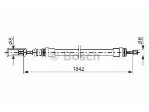 BOSCH 1 987 477 422 trosas, stovėjimo stabdys 
 Stabdžių sistema -> Valdymo svirtys/trosai
4745 71, 4745 71, 4745 71