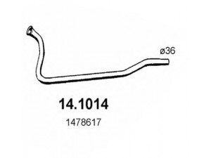 ASSO 14.1014 išleidimo kolektorius 
 Išmetimo sistema -> Išmetimo vamzdžiai
1478617