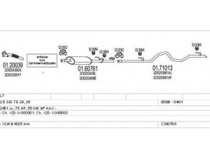 MTS C380764009472 išmetimo sistema 
 Išmetimo sistema -> Išmetimo sistema, visa