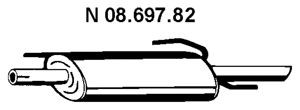 EBERSPÄCHER 08.697.82 galinis duslintuvas 
 Išmetimo sistema -> Duslintuvas
58 52 368, 58 52 943