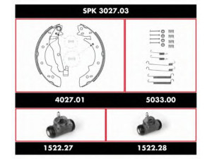 WOKING SPK 3027.03 stabdžių rinkinys, būgniniai stabdžiai 
 Stabdžių sistema -> Būgninis stabdys -> Stabdžių remonto rinkinys
7701205309
