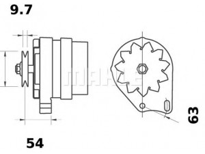 MAHLE ORIGINAL MG 112 kintamosios srovės generatorius 
 Elektros įranga -> Kint. sr. generatorius/dalys -> Kintamosios srovės generatorius
4242498, 4274759, 4274762, 4274812