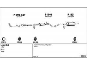 FENNO DAC02 išmetimo sistema 
 Išmetimo sistema -> Išmetimo sistema, visa