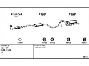 FENNO FO104 išmetimo sistema 
 Išmetimo sistema -> Išmetimo sistema, visa