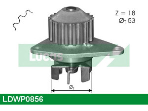 LUCAS ENGINE DRIVE LDWP0856 vandens siurblys 
 Aušinimo sistema -> Vandens siurblys/tarpiklis -> Vandens siurblys
0360601402, 1201G0, 0360601402