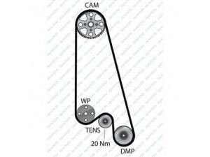 DAYCO 94650 paskirstymo diržas 
 Techninės priežiūros dalys -> Papildomas remontas
VT200, 5636356, 5636364, 5636560