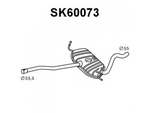 VENEPORTE SK60073 priekinis duslintuvas 
 Išmetimo sistema -> Duslintuvas
3U0253409, 3U0253409E