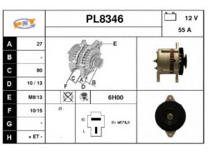 SNRA PL8346 kintamosios srovės generatorius
LR15520, 12977277200