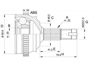 OPEN PARTS CVJ5105.10 jungčių komplektas, kardaninis velenas 
 Ratų pavara -> Sujungimai/komplektas
0007631082, 0007659161, 0046307080