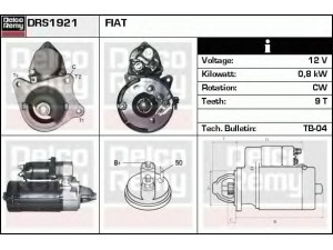 DELCO REMY DRS1921 starteris 
 Elektros įranga -> Starterio sistema -> Starteris
4474714, 4474715, 5990470, 77168430