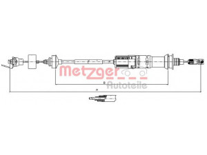 METZGER 11.3925 sankabos trosas 
 Sankaba/dalys -> Sankabos valdymas -> Sankabos trosas
1487725080, 2150AN