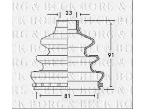 BORG & BECK BCB2529 gofruotoji membrana, kardaninis velenas 
 Ratų pavara -> Gofruotoji membrana