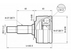 STATIM C.218 jungčių komplektas, kardaninis velenas 
 Ratų pavara -> Sujungimai/komplektas
0003301585, 0003300036